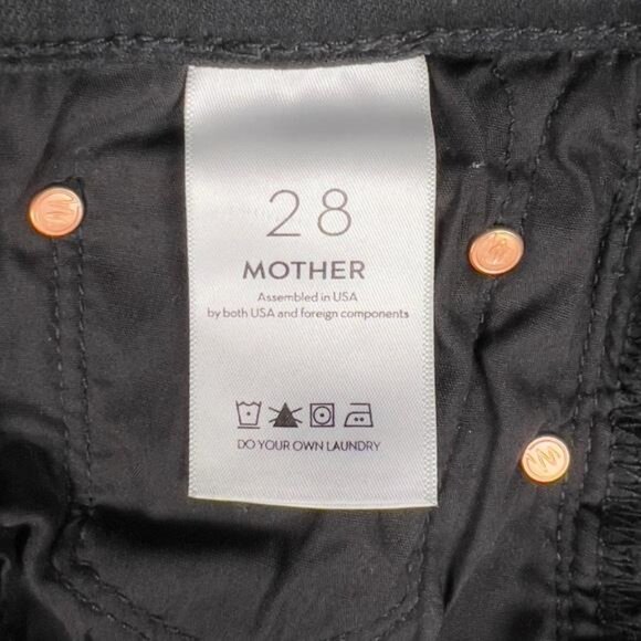 Mother Jeans The Weekender Not Guilty Women's 28 Black Stretch Flared 30" Inseam - Picture 6 of 9
